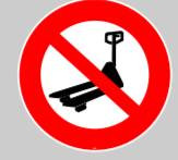 Panneau au sol adhésif transpalette interdit