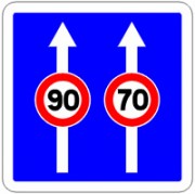 Panneau circulation voies