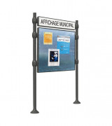 Panneau d'affichage extérieur double face - 12 A4 ou 24 A4