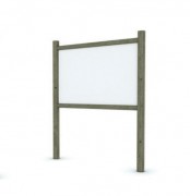 Panneau d'affichage extérieur double face en bois - Surface d'affichage L100 x H100 cm ou L160 x H100 cm