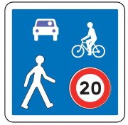 Panneau d'indication d'une zone de rencontre B52