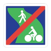 Panneau d'indication de fin de voie verte C116