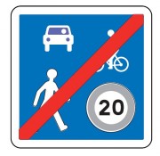 Panneau d'indication de sortie de zone de rencontre B53