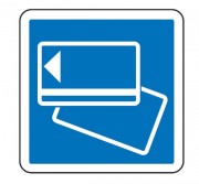 Panneau d'indication du mode de paiement sur une route à péage C64b