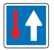 Panneau indication en acier priorité par rapport à la circulation venant en sens inverse CK