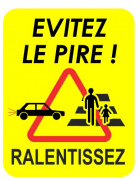 Panneau de danger attention aux enfants