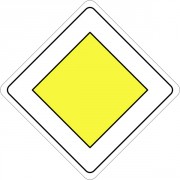 Panneau route prioritaire AB6