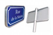 Panneau de rue en aluminium naturel