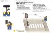 Signalisation lumineuse flash solaire pour passage piétons - Panneau solaire avec détecteur de présence