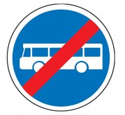 Panneau fin de voie réservée au autobus de transport commun B45a