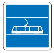 Panneau indication arrêt tramway C7