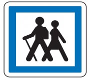 Panneau indication départ d'itinéraire à pied CE6a