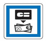 Panneau indication distributeur de billets CE25