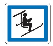 Panneau indication télésiège CE20b