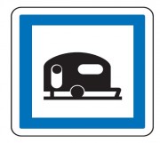 Panneau indication terrain pour caravanes CE4b