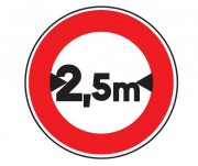 Panneau interdit au véhicule plus de 2.5 m B11