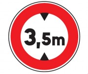 Panneau interdit au véhicule plus de 3.5 m B12