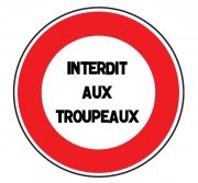 Panneau interdit aux troupeaux B19