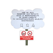 Panneau nuage en HPDE – Epaisseur : 10 mm - De 1 à 4 tranches d'âge - L.700 x H.1500 mm – Blanc