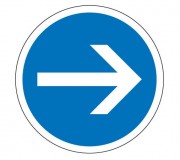 Panneau obligation tourner à droite B21.1