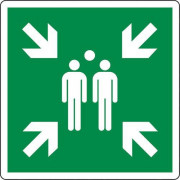 Panneau point de rassemblement après évacuation