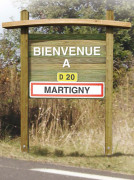 Panneau signalétique d'entrée de bourg