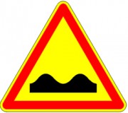 Panneau temporaire dos d'âne