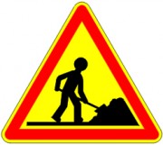 Panneau temporaire travaux