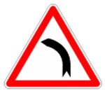 Panneau virage à gauche