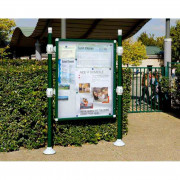 Panneau-vitrines d'information - Simple ou Double face - 12 A4 ou 24 A4 - Porte levante ou battante