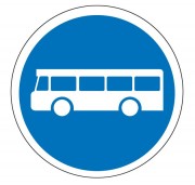 Panneau voie réservée au autobus de transport commun B27a