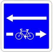 Panneaux affectation voies cyclistes embranchées