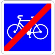 Panneaux fin piste cyclable
