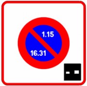 Panneaux stationnement réglementé avec disque
