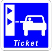 Panneaux ticket péage