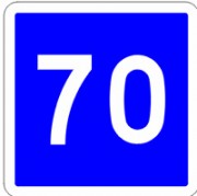 Panneaux vitesse conseillée