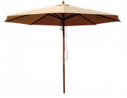 Parasol rond en bois exotique - 3 m de diamètre