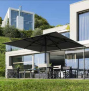 Parasol XL télescopique 500 à 700 cm
