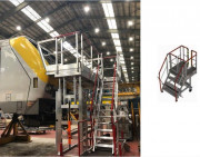 Passerelle d'accès sur nez de train