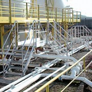 Passerelle de franchissement triple accès - Aluminium - Sur mesure