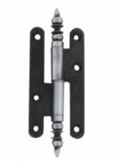 Paumelles pour porte rustique à turlupets argent vieilli