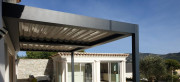 Pergola bioclimatique pour extérieur - Lame plate orientable de 300 mm