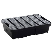 Petit bac de rétention en polyéthylène pour le stockage de petits bidons 40 L - Rétention 20 L