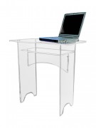 Petit bureau d'ordinateur - Plexiglas épaisseur 1 cm - Plateau de 75 x 40 cm - Hauteur 73 cm