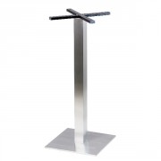 Pied de table haute en inox - 60*60 à ?80 cm