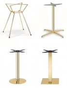 Pied de table doré pour restaurant - H. 72 et 108 cm
