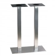 Pied double en inox pour table haute - 100x60 à 120x80 cm