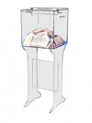 Piétement plexi pour urnes - Piétement plexiglas - Hauteur 75 cm - Pour nos urnes 600 à 2000 bulletins