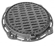 Plaque d'égout ronde PMR à grille C 250
