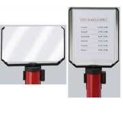 Plaque d'informations sur poteau